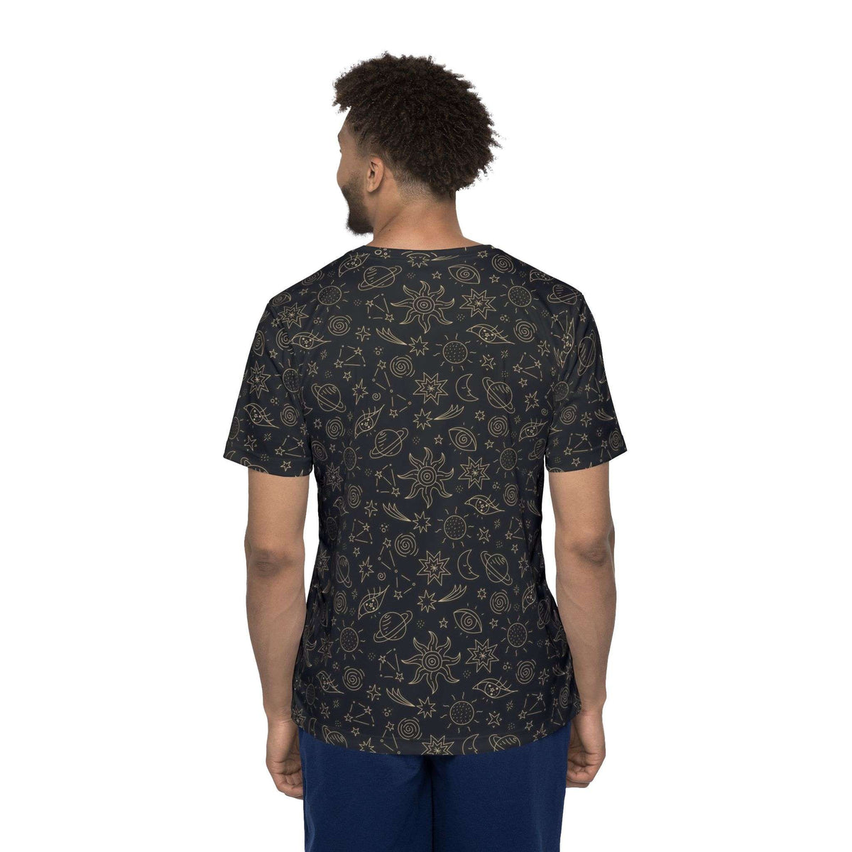 Cosmic Space Celestial Pattern Men's Sports Jersey Active Wear Shop the Cosmic Space Celestial Pattern Men's Sports Jersey for an eye-catching galaxy look, athletic comfort, and everyday versatility. Stand out on and off the field with the Cosmic Space Celestial Pattern Men's Sports Jersey—bold, comfortable, and built to move. Buy the Cosmic Space Celestial Pattern Men's Sports Jersey, blending stellar style, breathable comfort, and game-day performance.