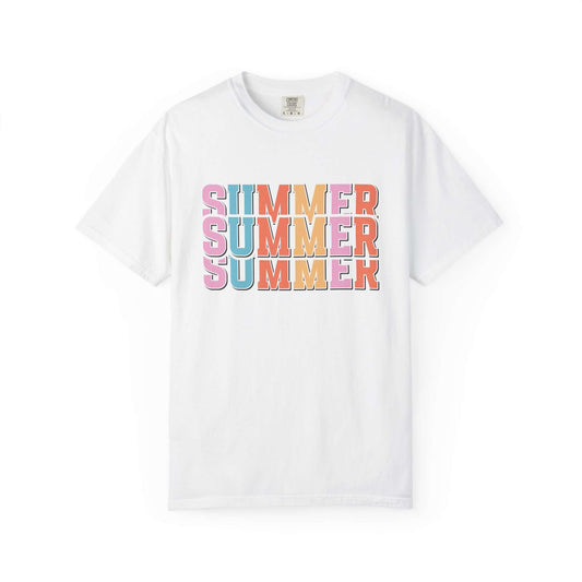 Colorful Summer Lettering Typography T-Shirt Casual Wear Shop the Colorful Summer Lettering Typography T-Shirt Casual Wear, a vibrant, comfy staple for sunny days, weekends, and easy outfits. Refresh your wardrobe with Colorful Summer Lettering Typography T-Shirt Casual Wear—bright, comfortable style made for warm-weather fun. Buy Colorful Summer Lettering Typography T-Shirt Casual Wear with bold seasonal style and everyday comfort for relaxed summer looks.