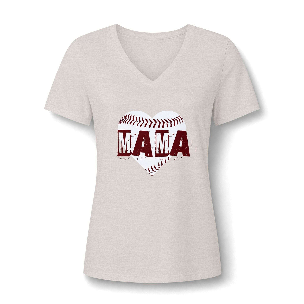Baseball MAMA Graphic Women's V-Neck T-Shirt