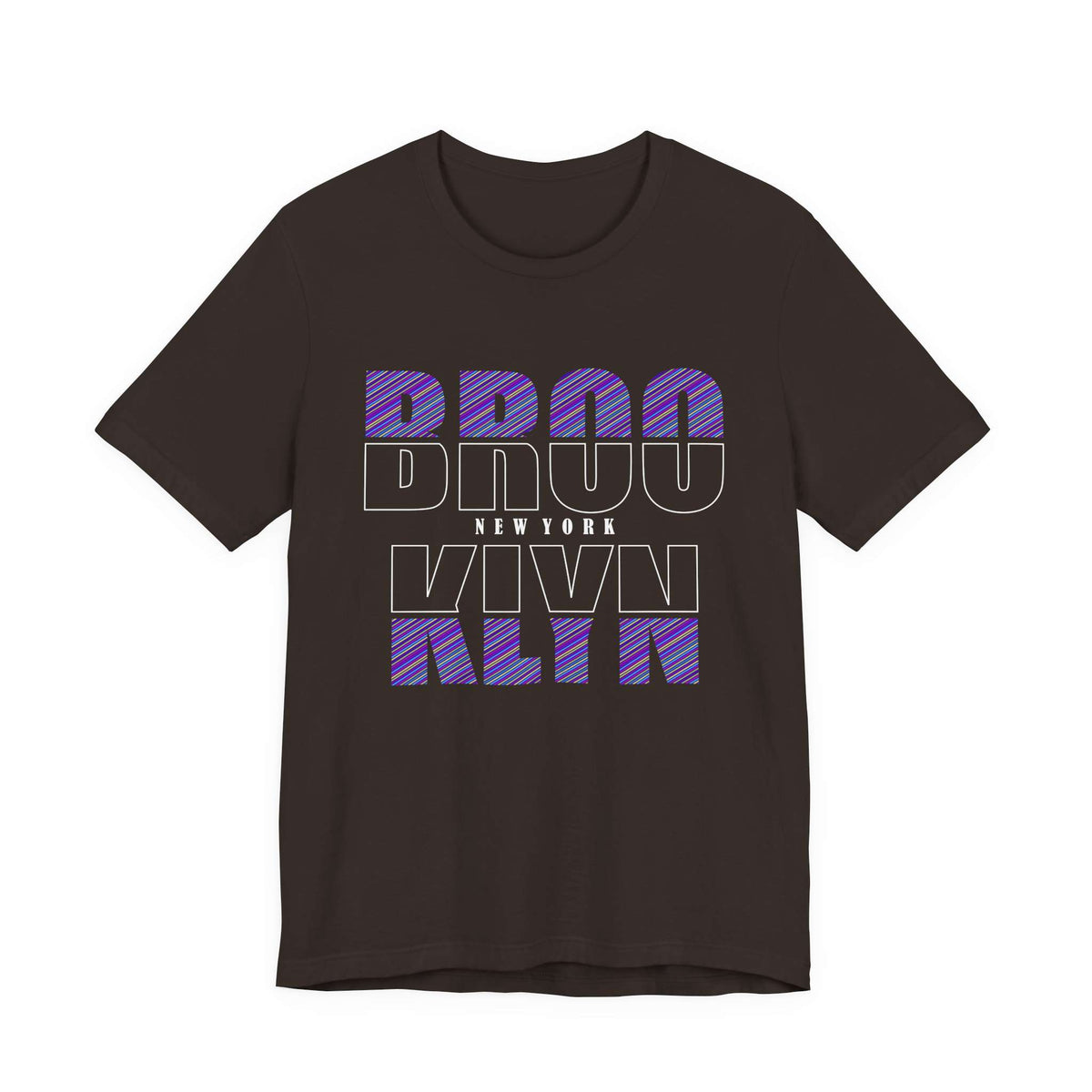 Bold Brooklyn New York Typography Graphic T-Shirt Casual Wear