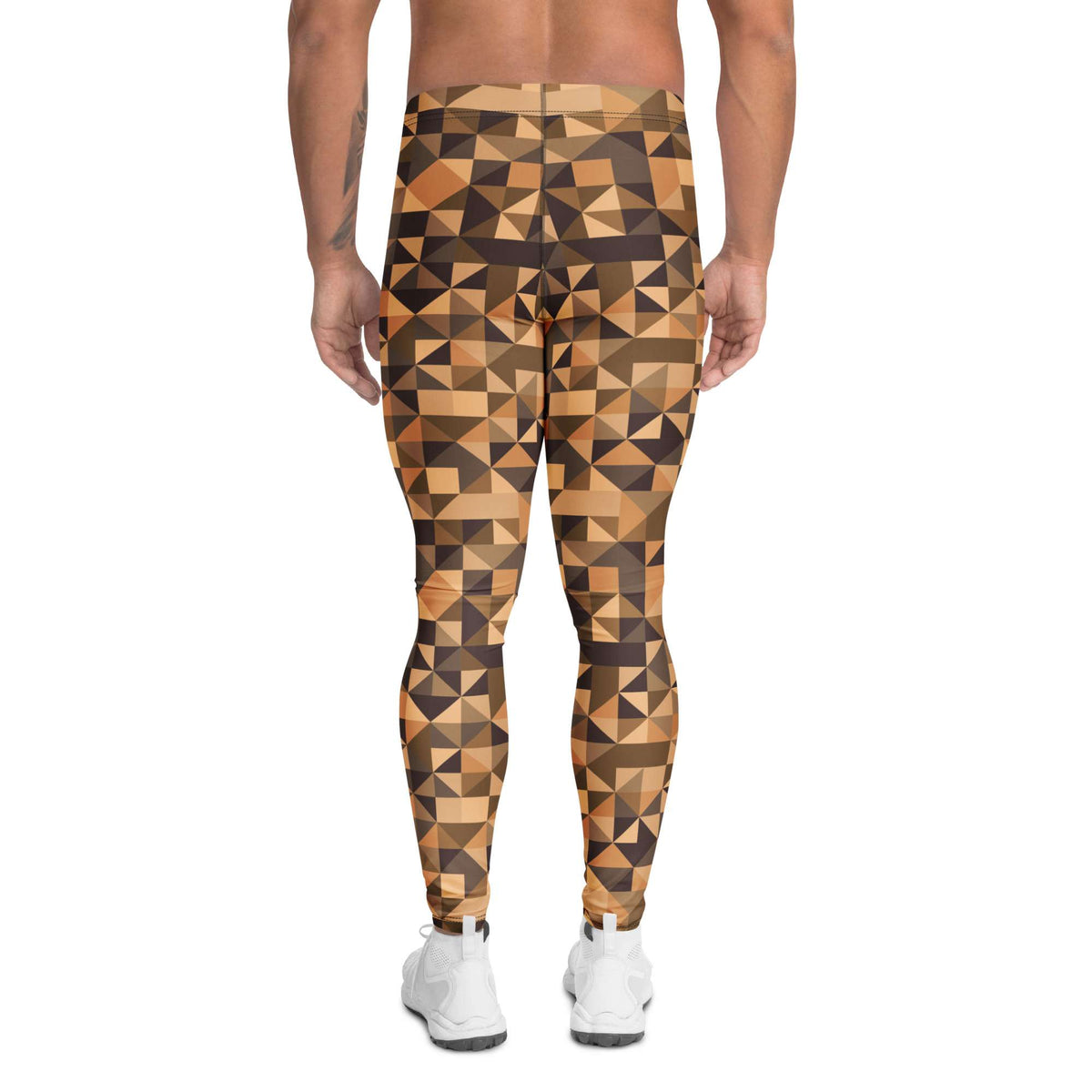 Buy Bold Vintage Geometric Triangles Men's Leggings for Sale