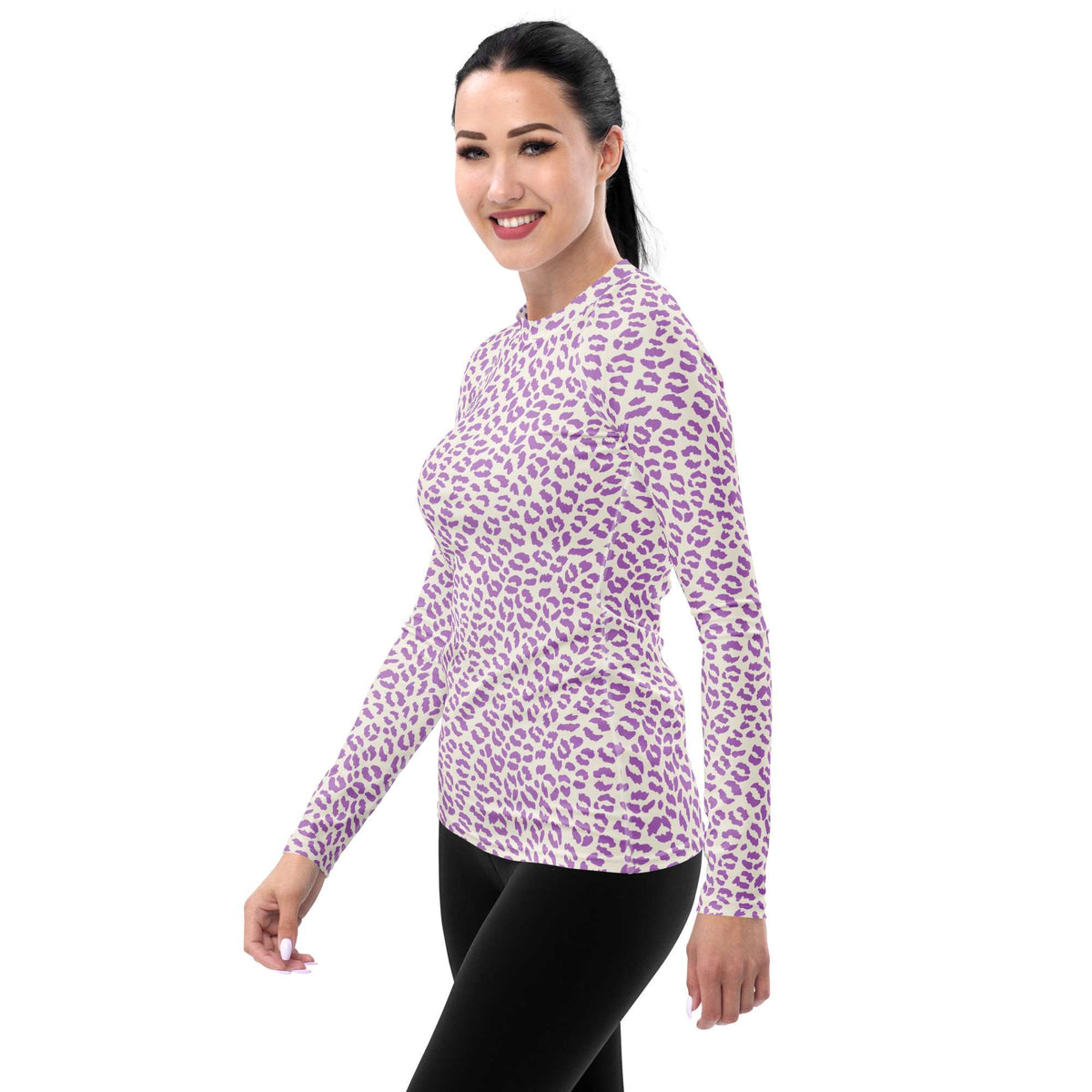 Buy Stylish Pink Leopard Print Women's Rash Guard for Active Wear