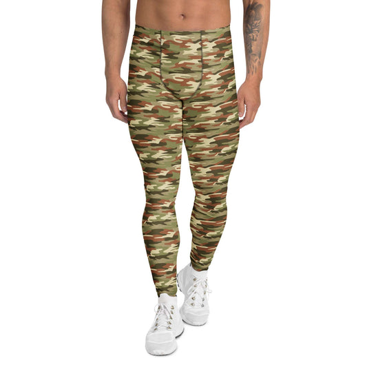 Comfortable Bold Desert Camouflage Print Men's Leggings for Activewear