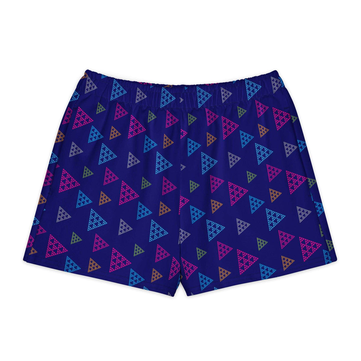 Comfortable Unisex Cotton Shorts with Colorful Abstract Geometric Triangle Prints