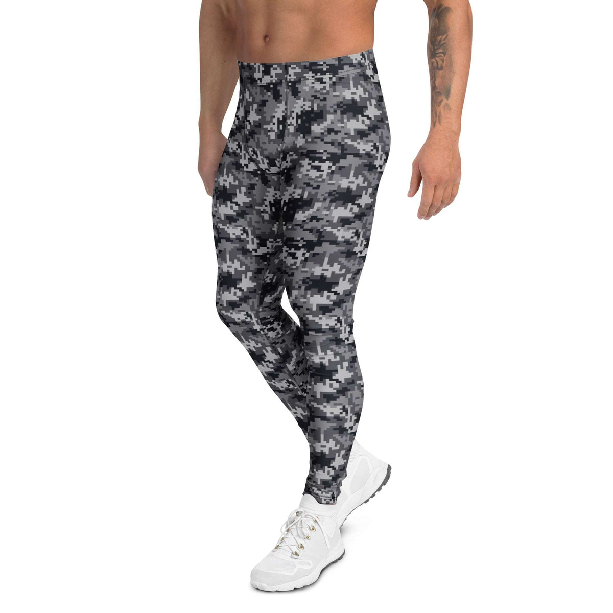 Durable Comfortable Men's Leggings Digital Camo Pixel for Sports Wear
