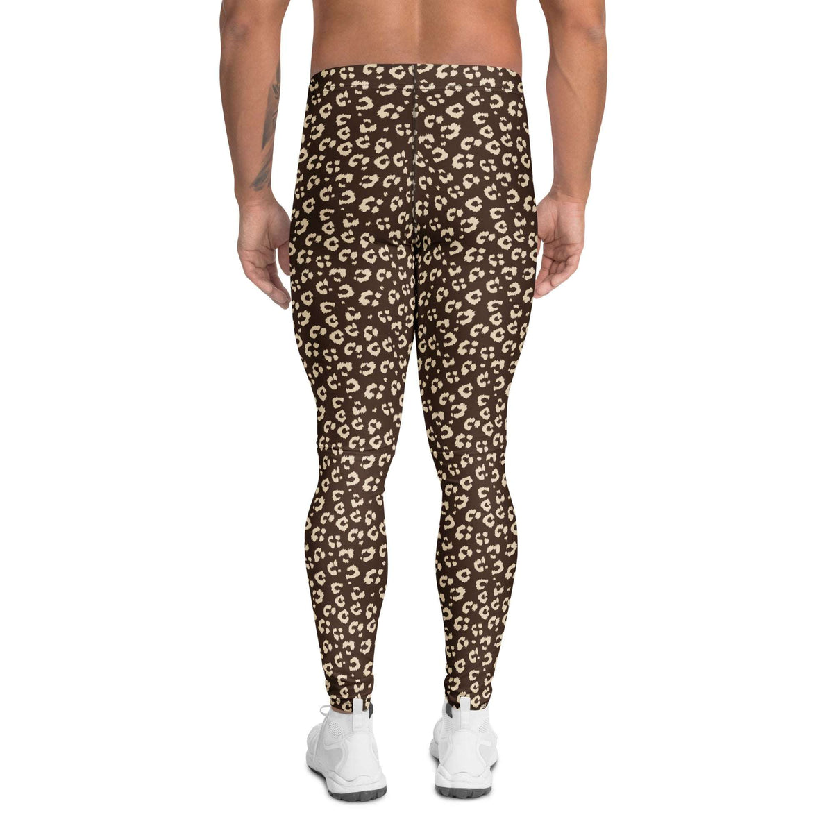 Men's Activewear: Brown Leopard Print Leggings for Comfort and Style