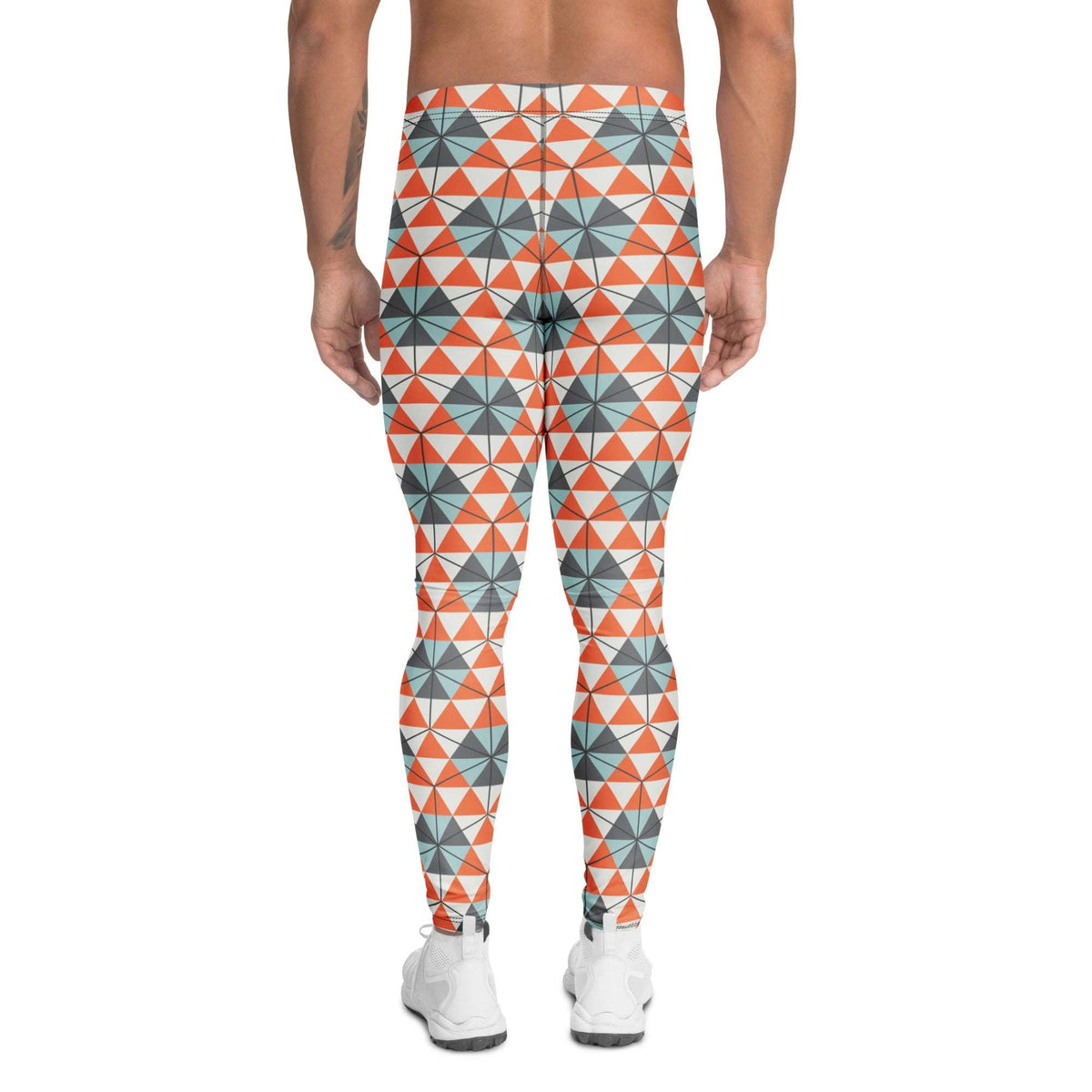 Men’s Athletic Leggings Featuring Bold Geometric Prints