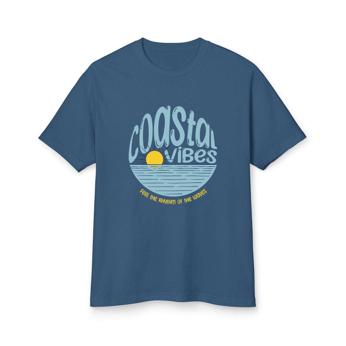 Minimalist Coastal Vibes Bold Typography Graphic T-Shirt for Casual Wear