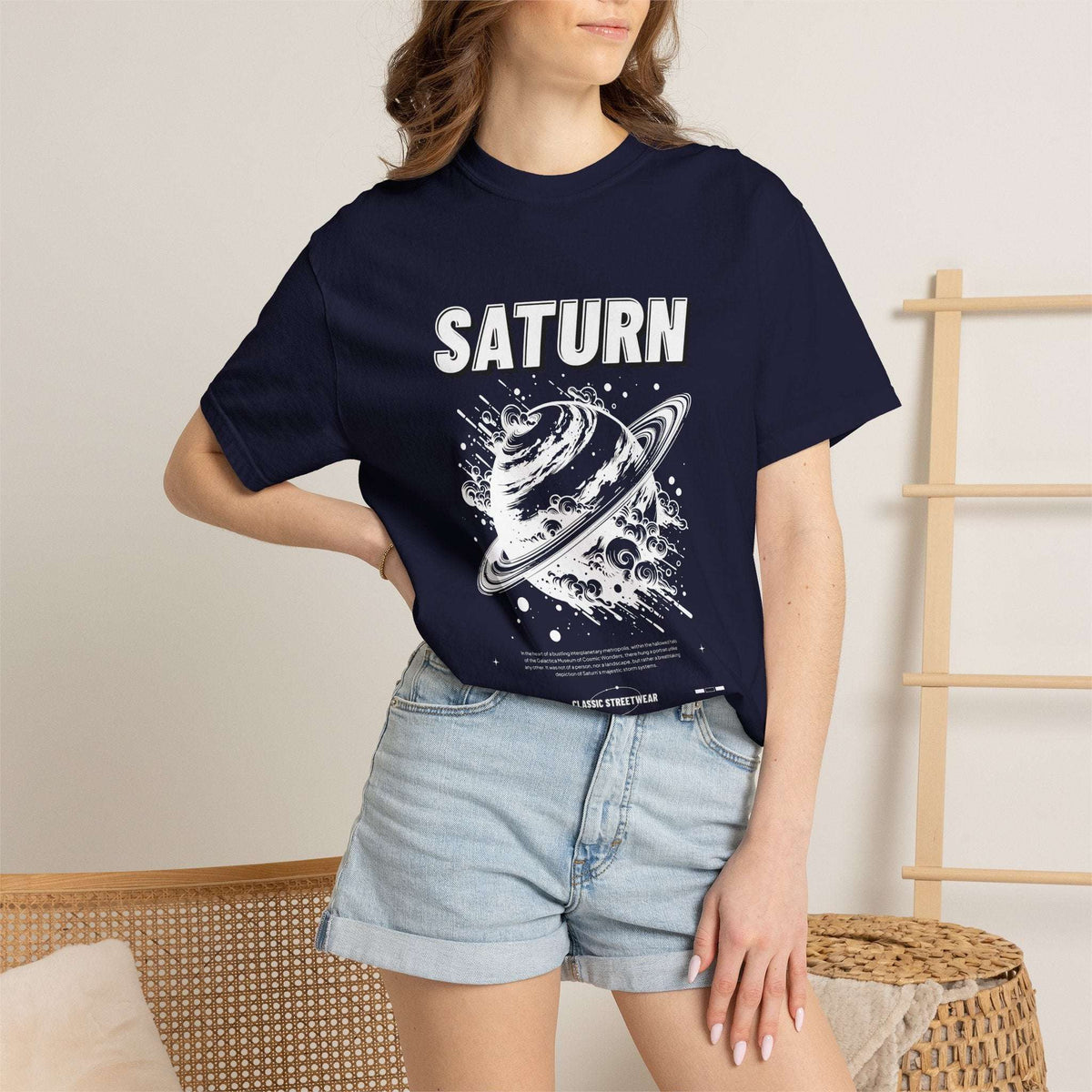Modern Comfortable Bold Saturn Y2k Planet Graphic T-Shirt for Casual Wear
