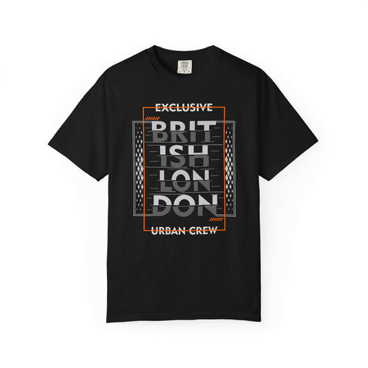 Shop Minimalist British London Typography Graphic T-Shirt for Casual Wear