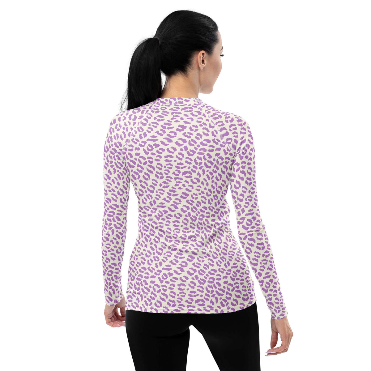 Shop Stylish Pink Leopard Print Women's Rash Guard for Beachwear