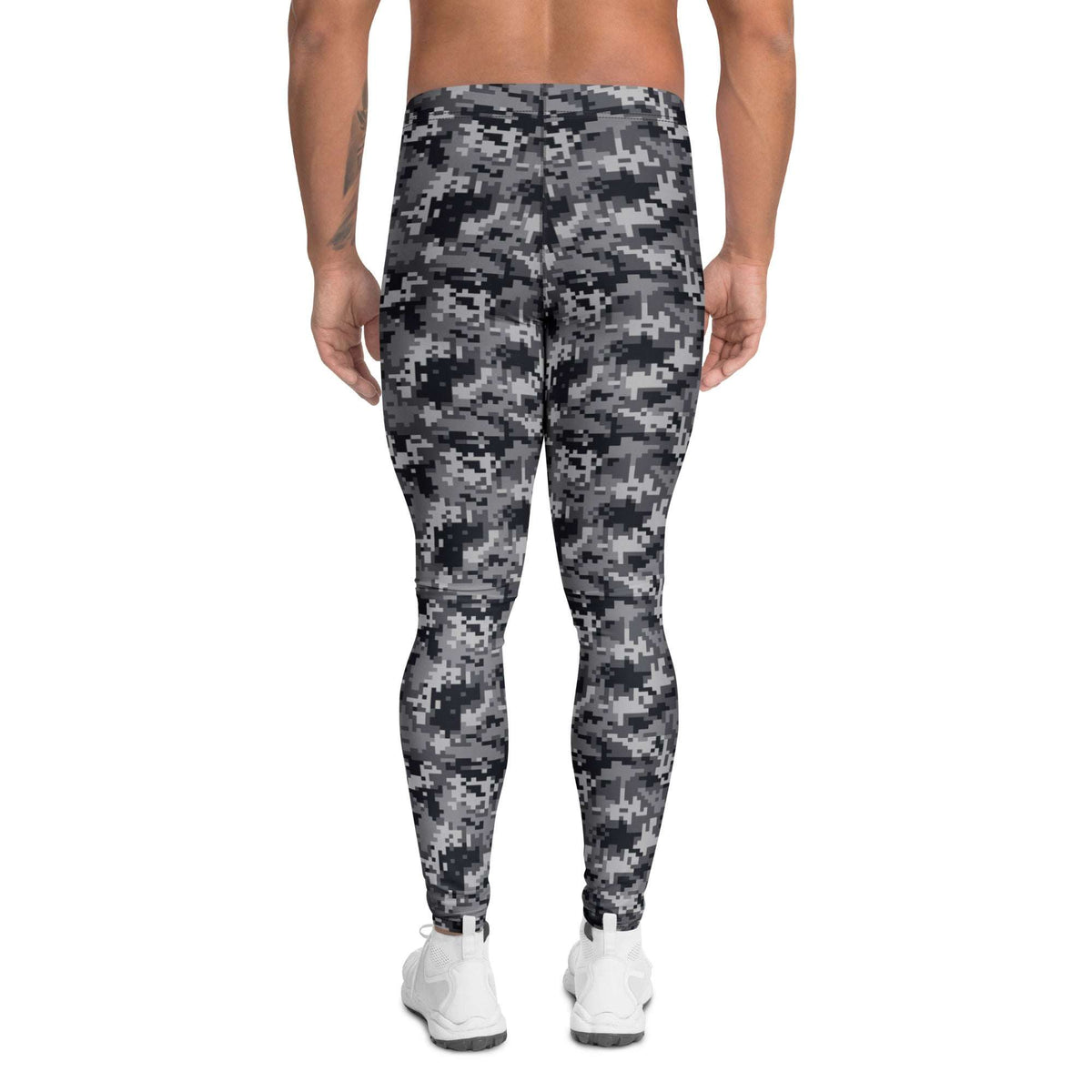 Stylish Comfortable Men's Leggings Digital Camo Pixel for Active Wear