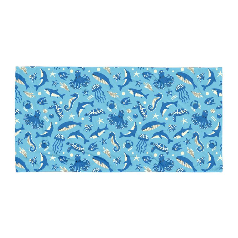 Summer Essentials: Vibrant Ocean Life Beach Towels