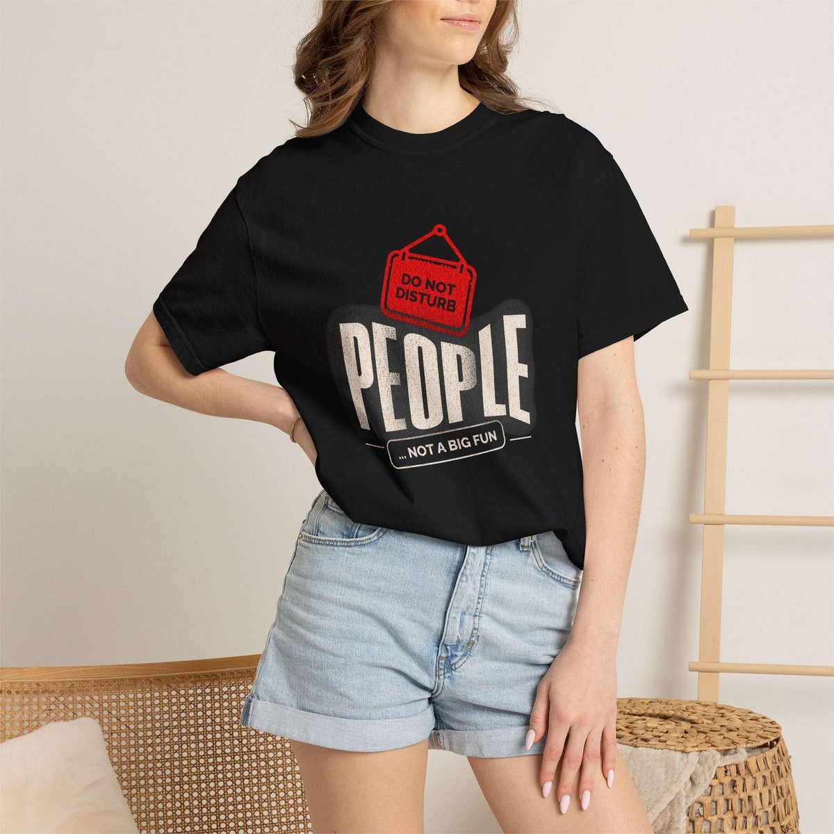 Vintage Do Not Disturb: People Not a Big Fun T-Shirt for Casual Wear