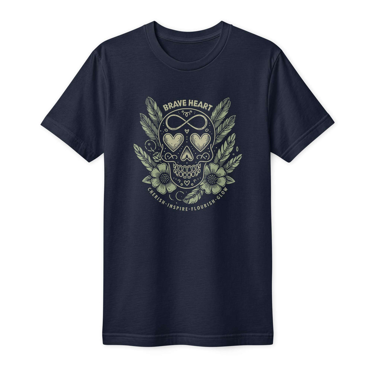Brave Heart Floral Sugar Skull Graphic T-Shirt Casual Wear Express your bold style with the Brave Heart Floral Sugar Skull Graphic T-Shirt Casual Wear, featuring vivid artistic detail and everyday comfort. Shop Brave Heart Floral Sugar Skull Graphic T-Shirt Casual Wear for a standout everyday look with floral artwork and a relaxed casual feel. Buy Brave Heart Floral Sugar Skull Graphic T-Shirt Casual Wear, a statement tee that adds artistic floral detail to your wardrobe.